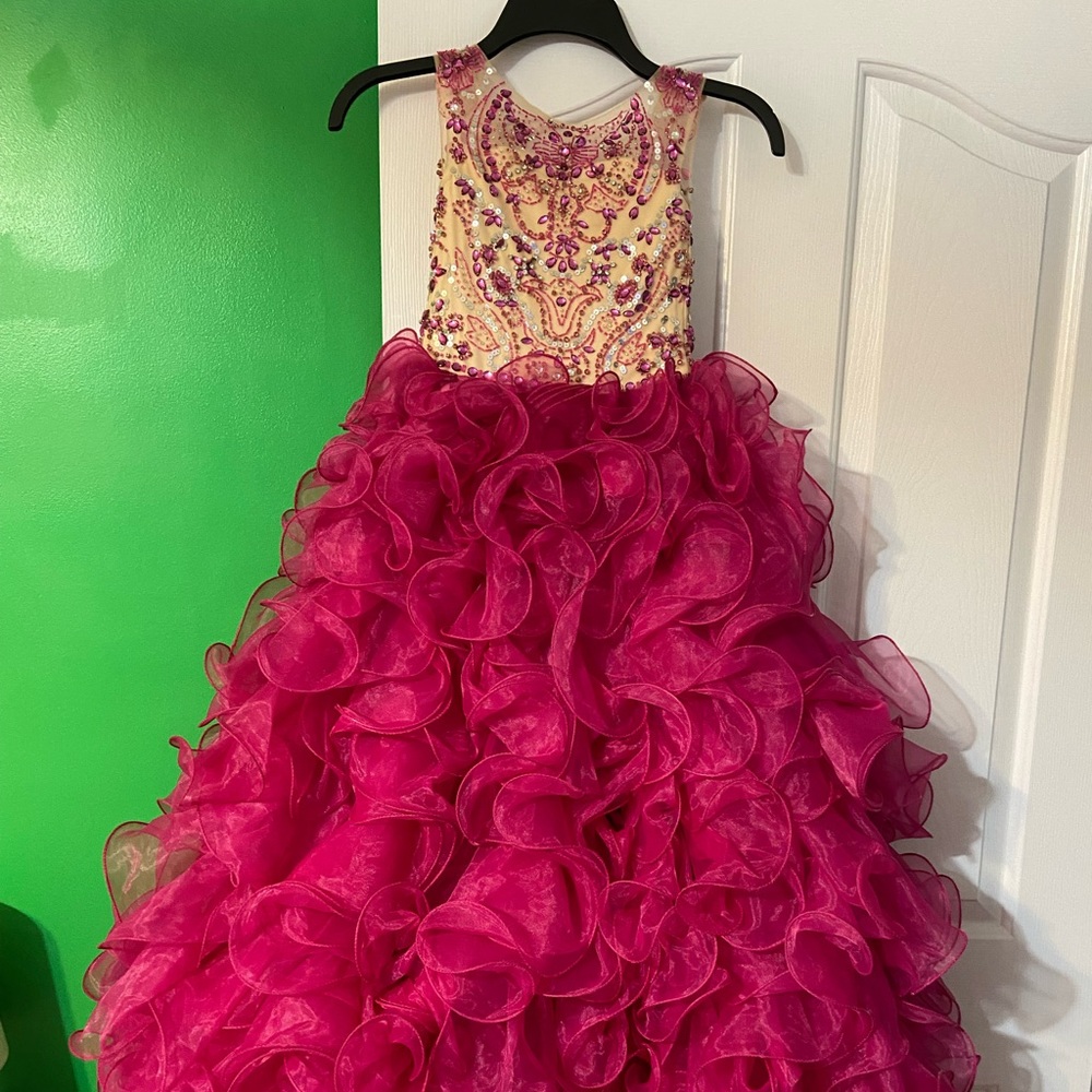 Pink and nude Pageant dress